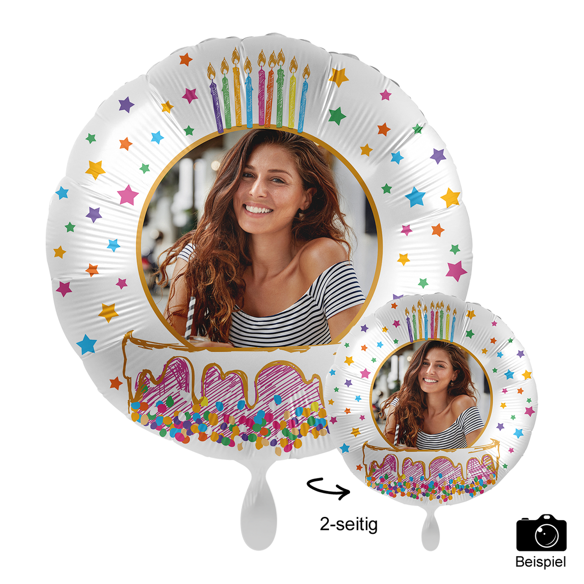 1 Ballon mit Foto - Wieder ein Jahr älter? EGAL