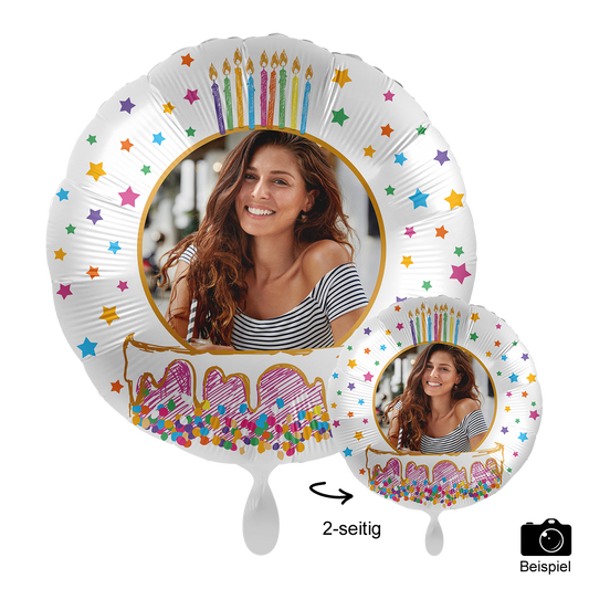 1 Ballon mit Foto - Wieder ein Jahr älter? EGAL