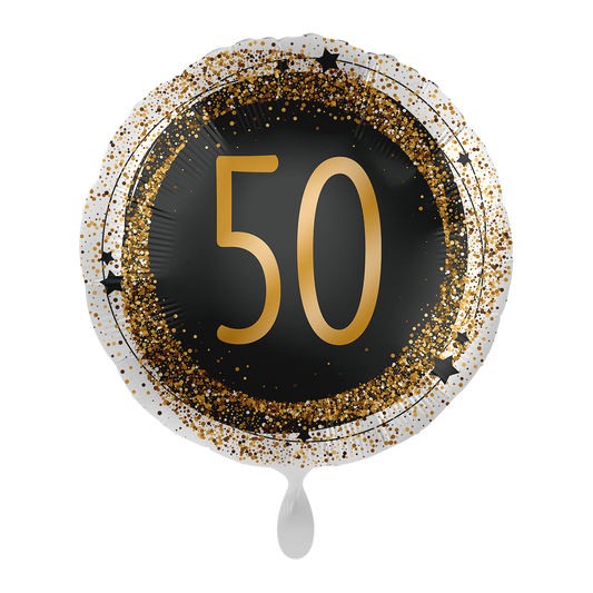 1 Balloon - Gold Glitter 50 - UNI
