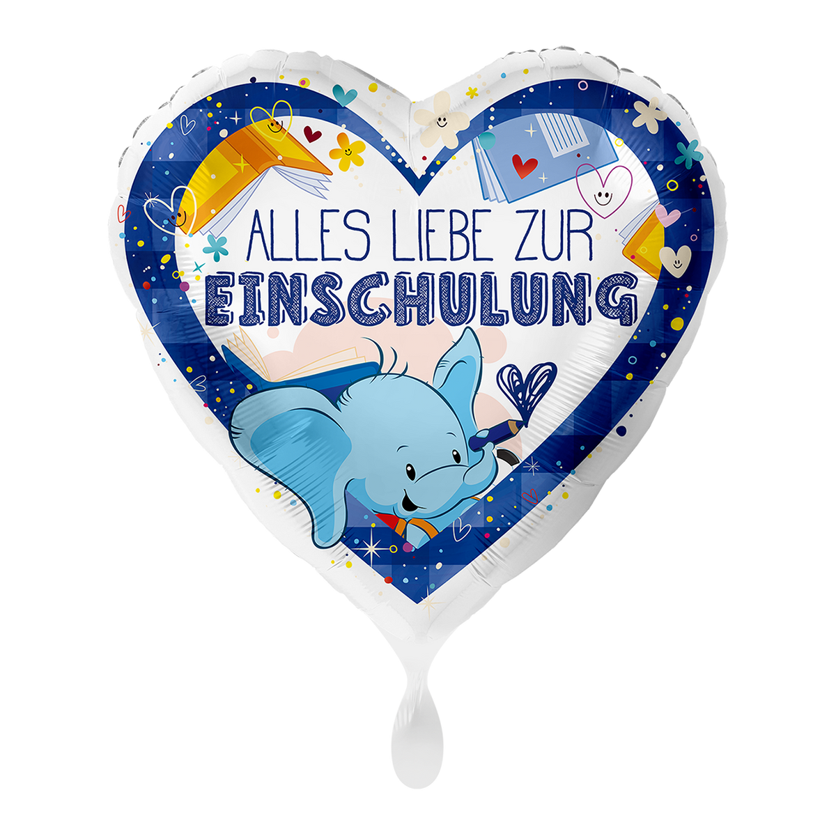 1 Ballon - Alles Liebe zur Einschulung Blau