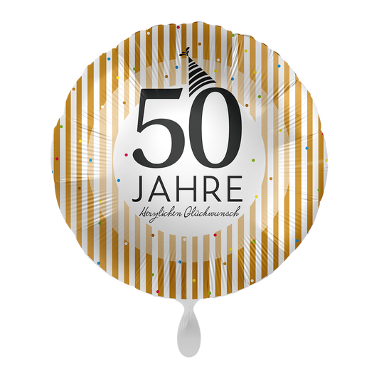 1 Balloon - 50 Years Golden Stripes - GER