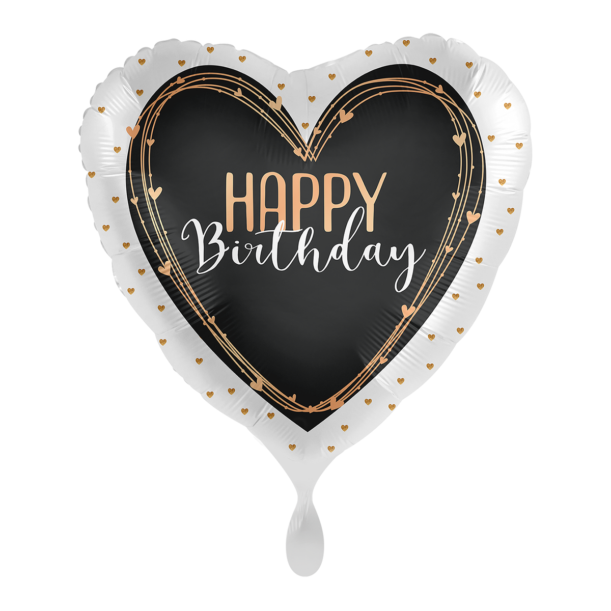 1 Balloon - Happy Birthday Elegant Hearts - ENG