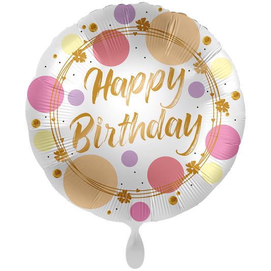 1 Balloon XXL - Shiny Dots Birthday