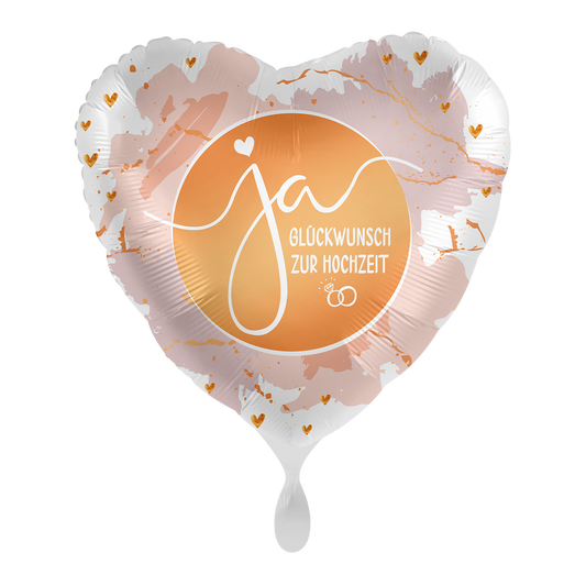 1 Ballon - Ja Glückwunsch zur Hochzeit