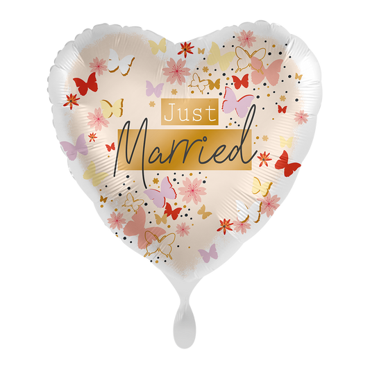 1 Balloon - Just Married Tender Butterflies - ENG