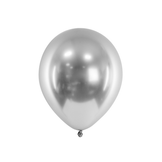 10 Luftballons - Ø 30cm - Glossy - Silber
