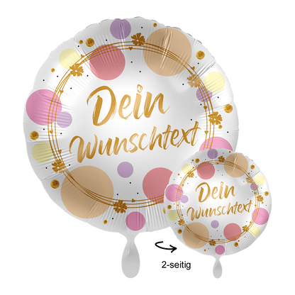 1 Ballon mit Text - Shiny Dots