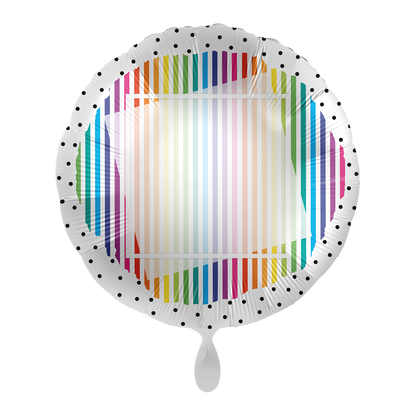 1 Balloon - Personalize IT - Colourful Stripes - GER
