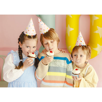 6 Partyhüte - Confetti