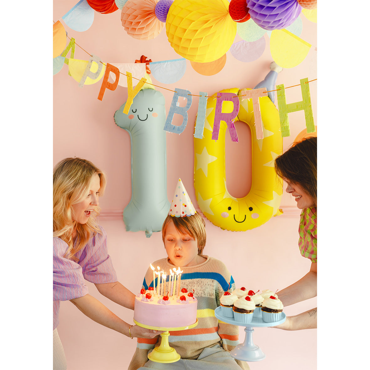 6 Partyhüte - Confetti