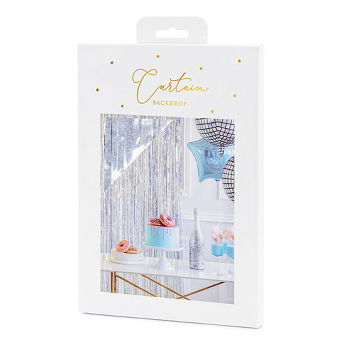 1 Glittervorhang - 2,5m - Holographic