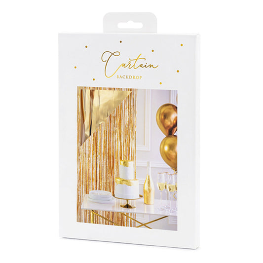 1 Glittervorhang - 2,5m - Gold