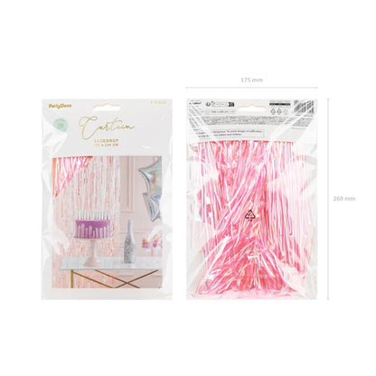 1 Partyvorhang - Pink iridescent 100x200cm