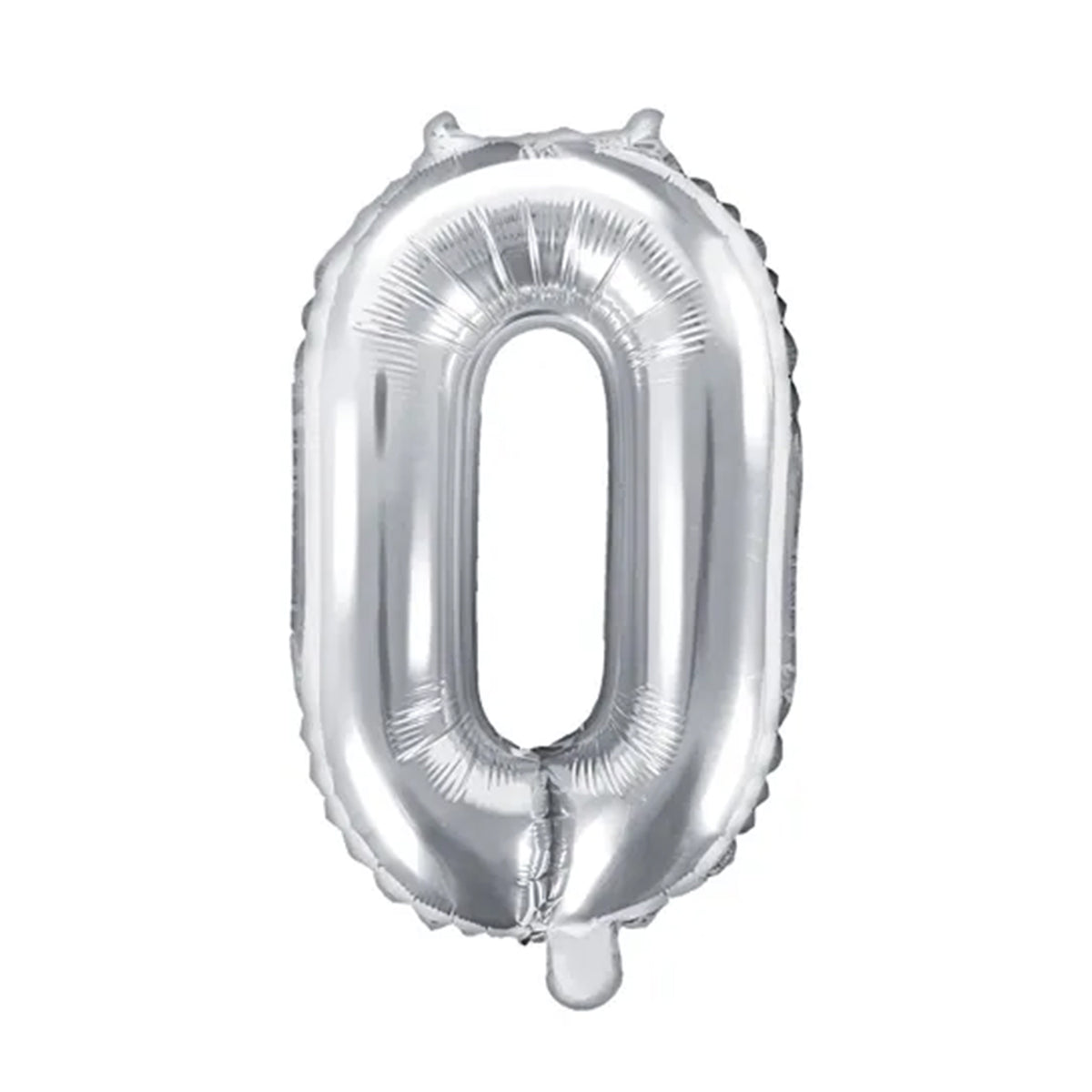 1 Balloon XS - Zahl 0 - Silber