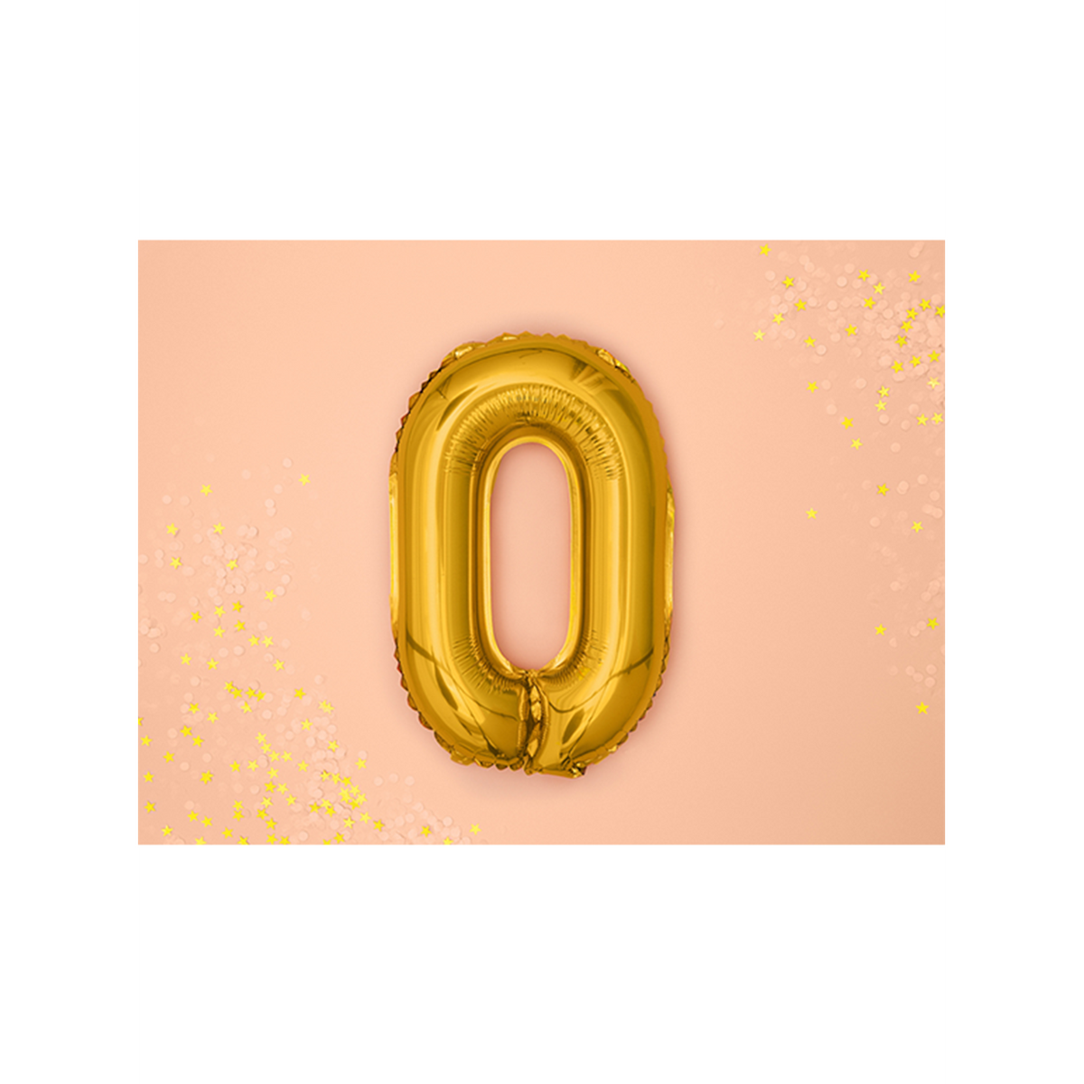 1 Balloon XS - Zahl 0 - Gold