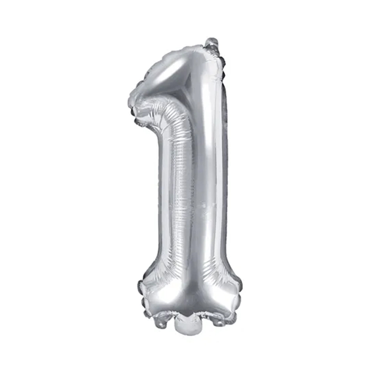 1 Balloon XS - Zahl 1 - Silber