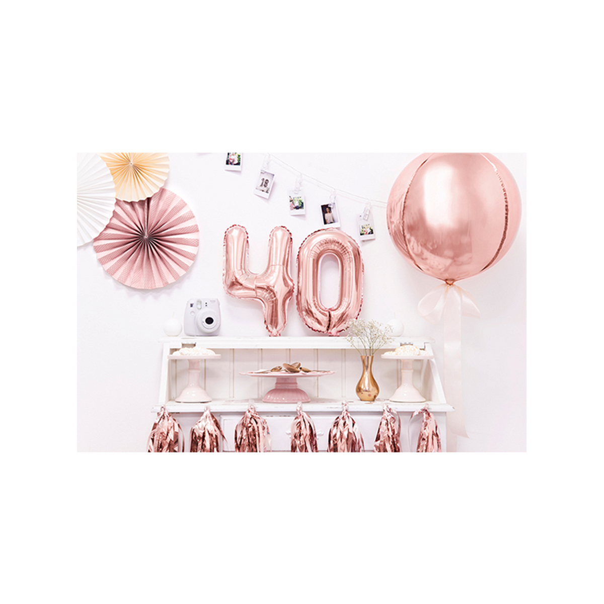 1 Balloon XS - Zahl 4 - RoséGold