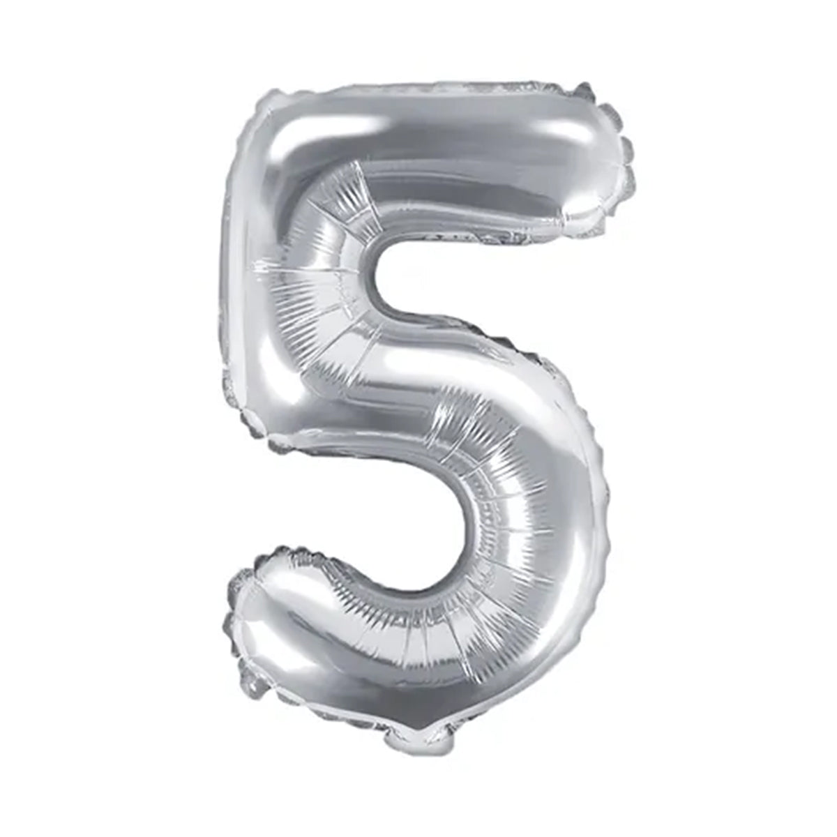 1 Balloon XS - Zahl 5 - Silber