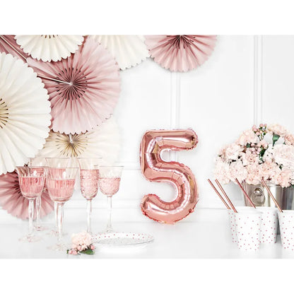 1 Balloon XS - Zahl 5 - RoséGold
