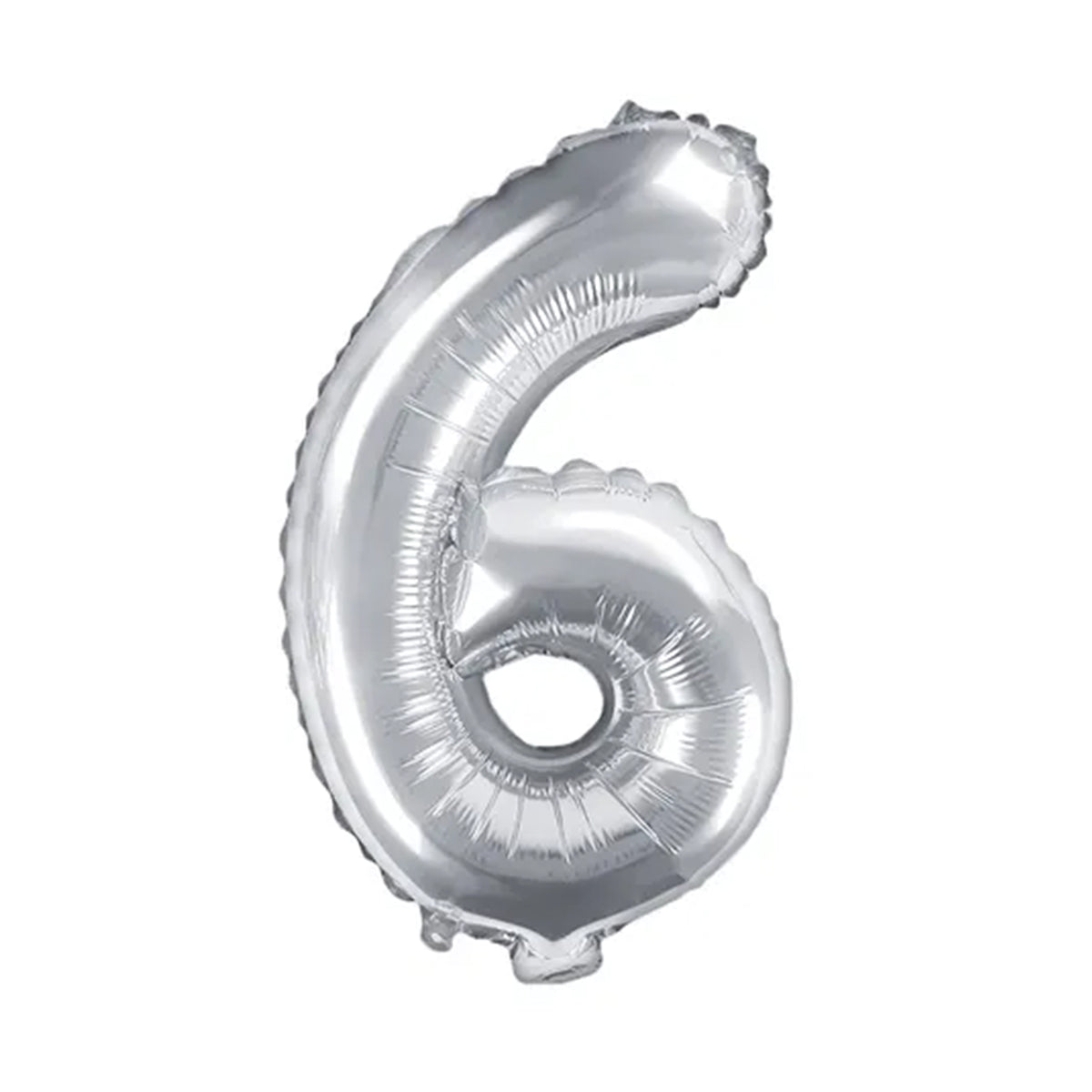 1 Balloon XS - Zahl 6 - Silber