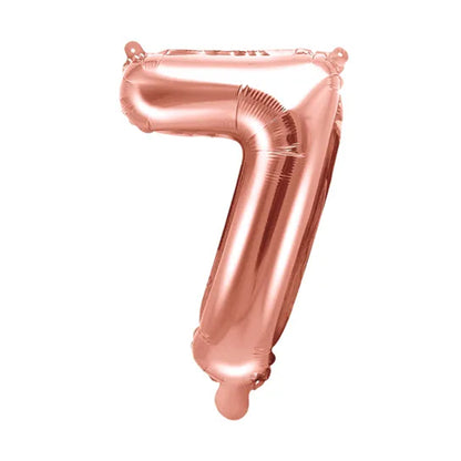1 Balloon XS - Zahl 7 - RoséGold