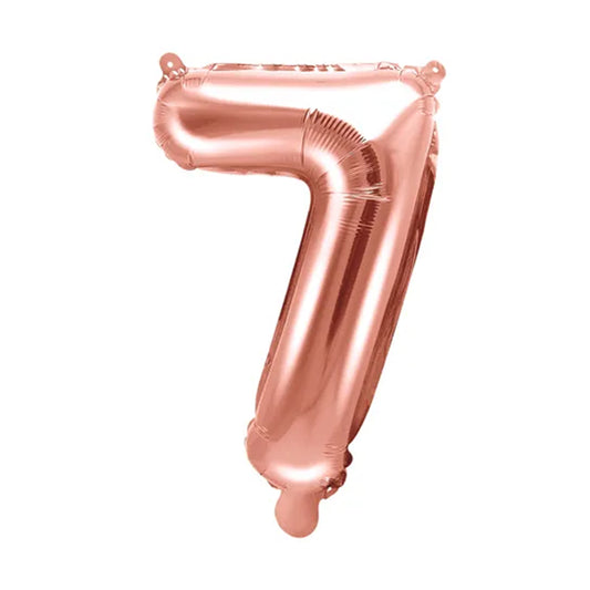 1 Balloon XS - Zahl 7 - RoséGold