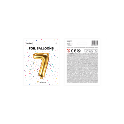 1 Balloon XS - Zahl 7 - Gold