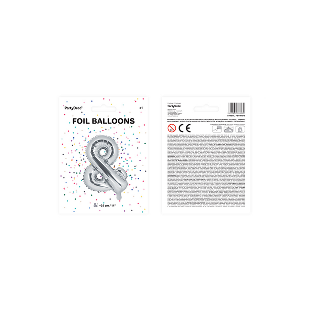 1 Ballon XS - Zeichen & - Silber