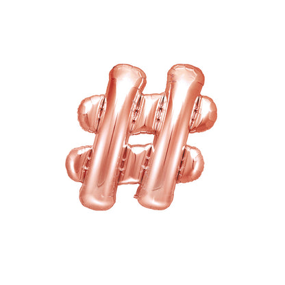 1 Ballon XS - Zeichen # - RoseGold