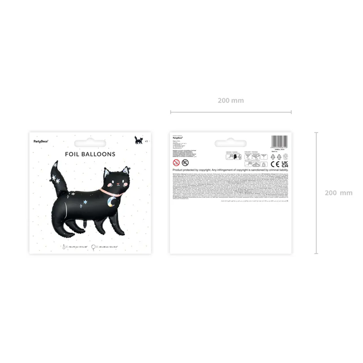 1 Ballon - Schwarze Katze