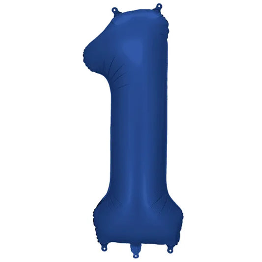 1 Ballon XXL - Zahl 1 - Navy Blue