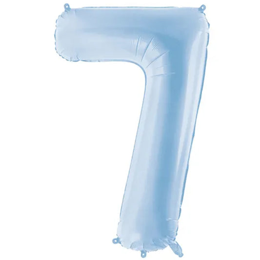 1 Ballon XXL - Zahl 7 - Himmelblau
