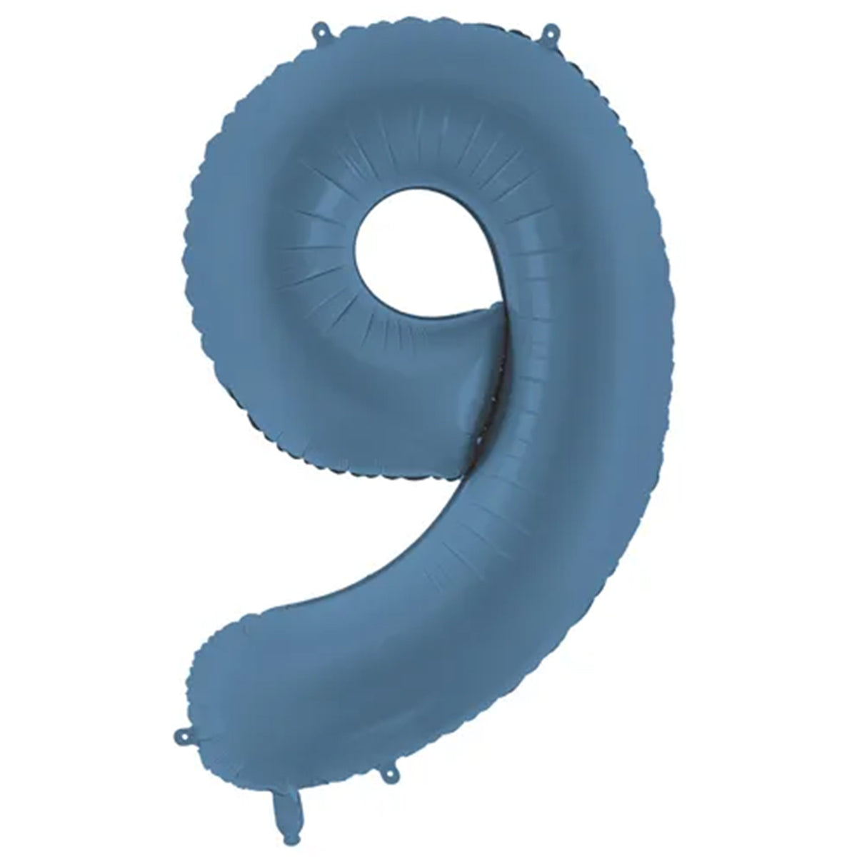 1 Ballon XXL - Zahl 9 - Misty Blue