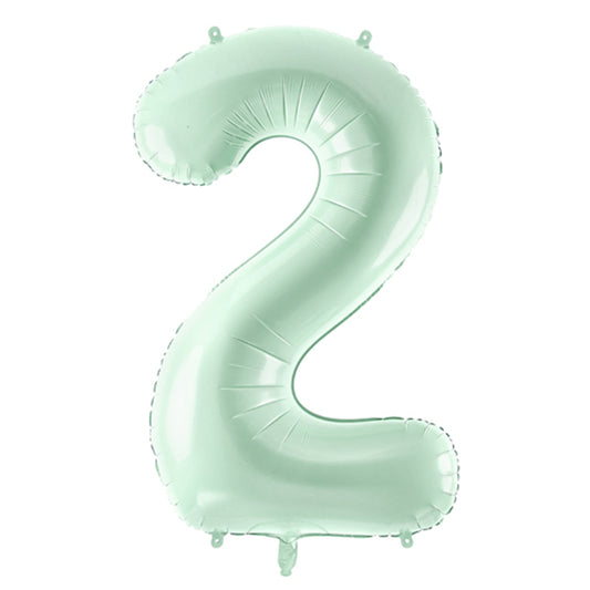 1 Balloon XL - Zahl 2 - Mintgrün