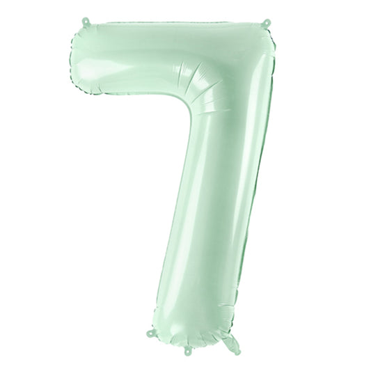 1 Balloon XL - Zahl 7 - Mintgrün