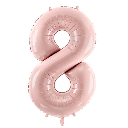 1 Balloon XL - Zahl 8 - Rosa