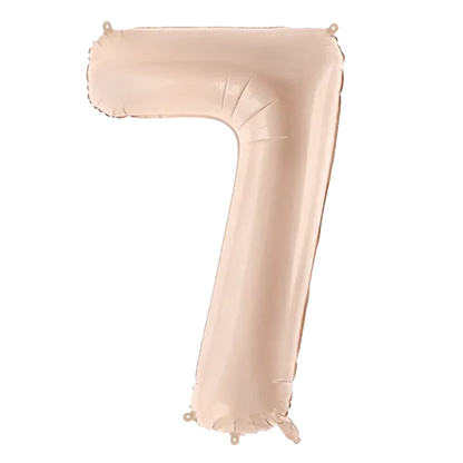 1 Balloon XL - Zahl 7 - Dunkelbeige