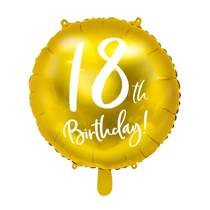 1 Ballon - 18th Birthday - gold