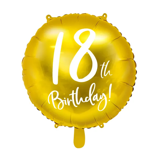 1 Ballon - 18th Birthday - gold