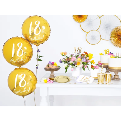 1 Ballon - 18th Birthday - gold