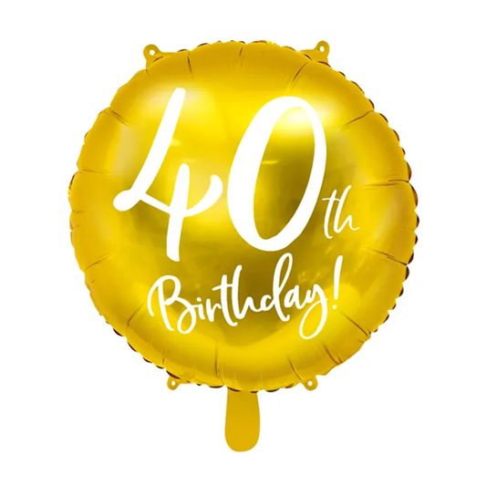 1 Ballon - 40th Birthday - gold