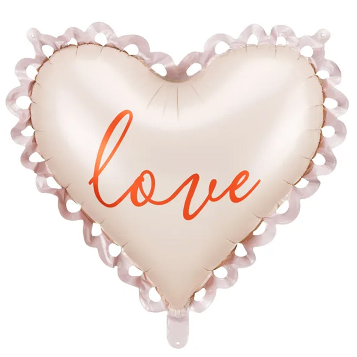 1 Ballon XL - Herz love mit Rüsche