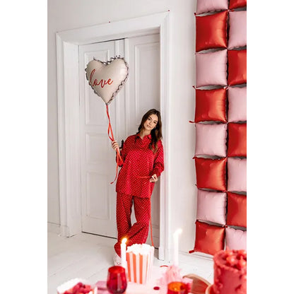 1 Ballon XL - Herz love mit Rüsche