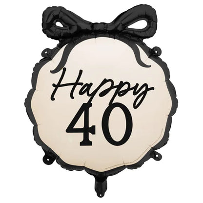 1 Ballon - Birthday Schleife 40