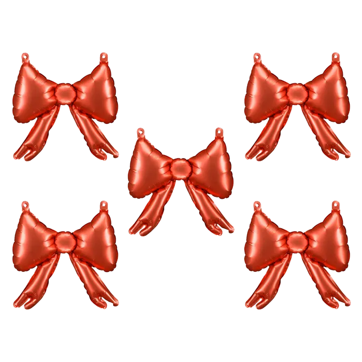 5 Folienballons für Girlanden in Schleifenform - Rot