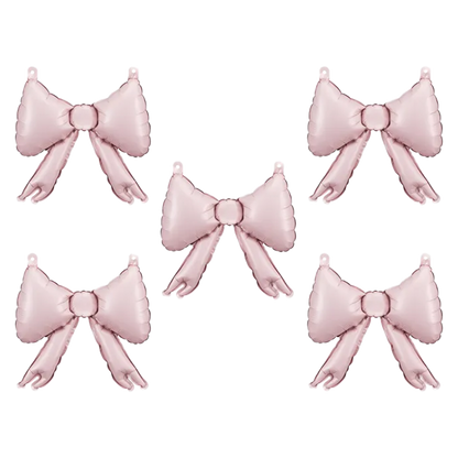 5 Folienballons für Girlanden in Schleifenform - Powder Pink