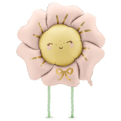 1 Laufender Ballon XXL - Blume - Rosarot