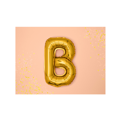 1 Ballon XS - Buchstabe B - Gold