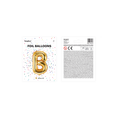 1 Ballon XS - Buchstabe B - Gold