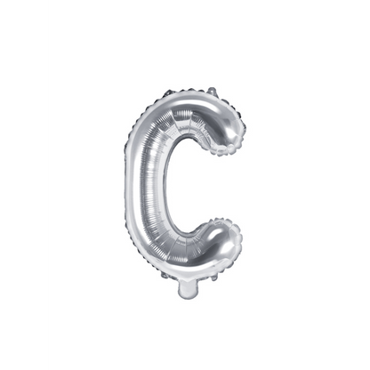1 Ballon XS - Buchstabe C - Silber